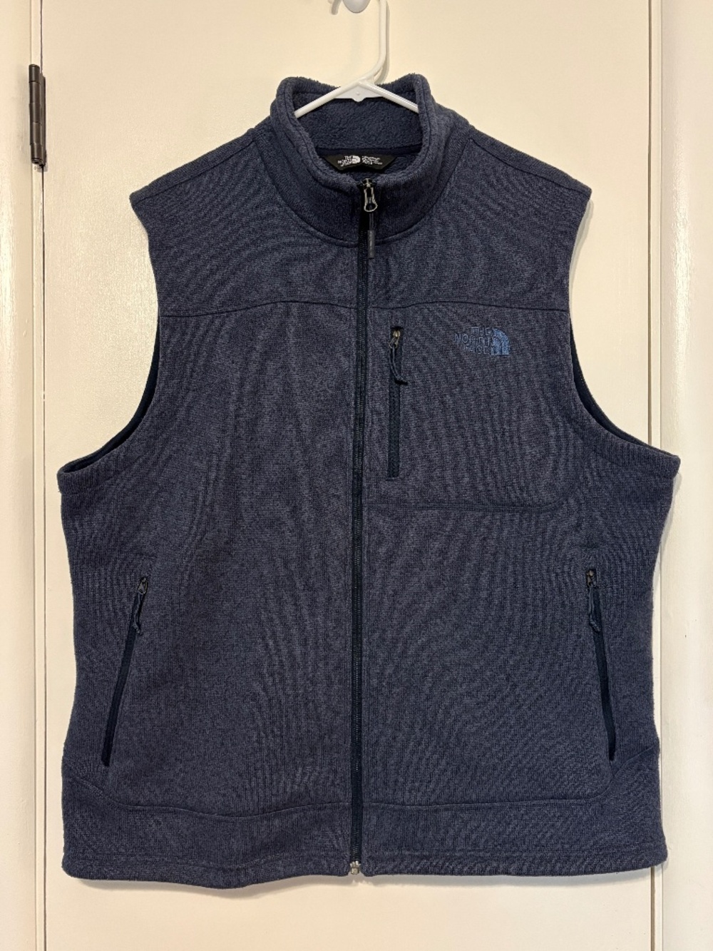 The North Face Men's Gordon Lyons Full-Zip Fleece Vest XL Blue Pockets Logo